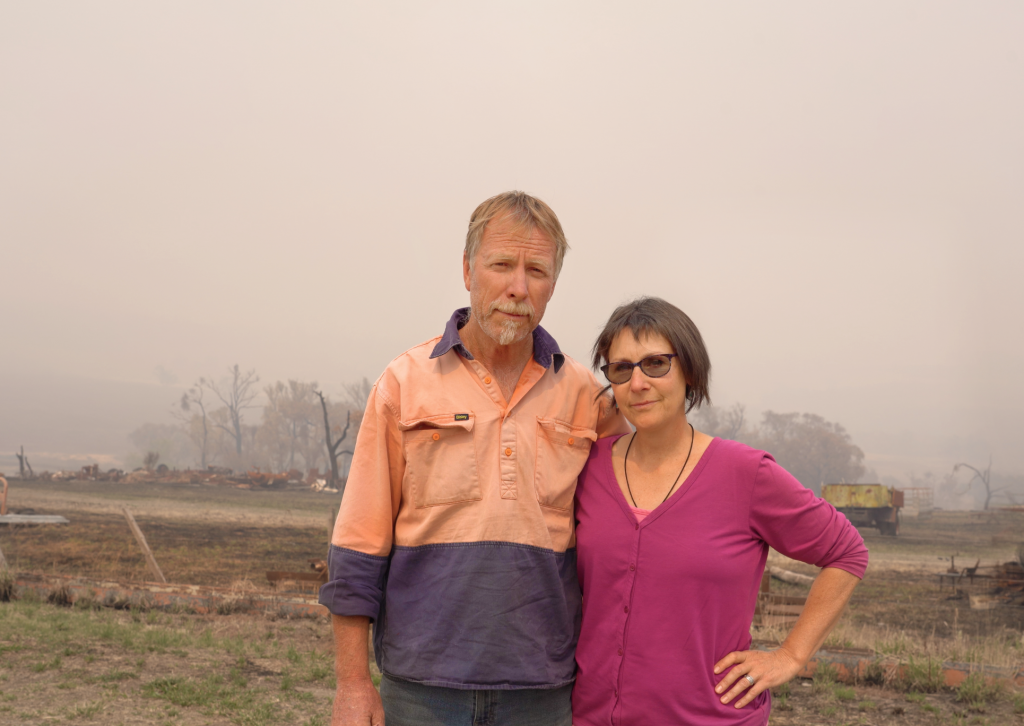 Bill and Sandra after the Black Summer Fires