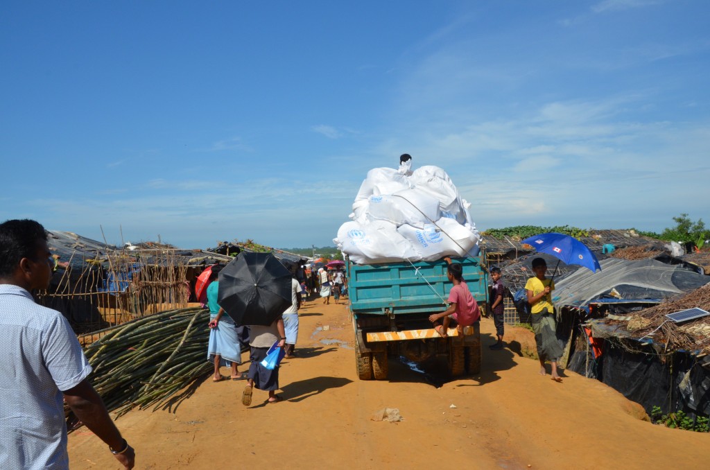 Rohingya camp truck
